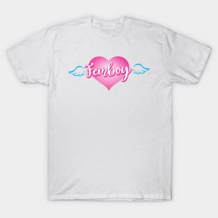 FEMBOY Angel Wings and Heart T-Shirt